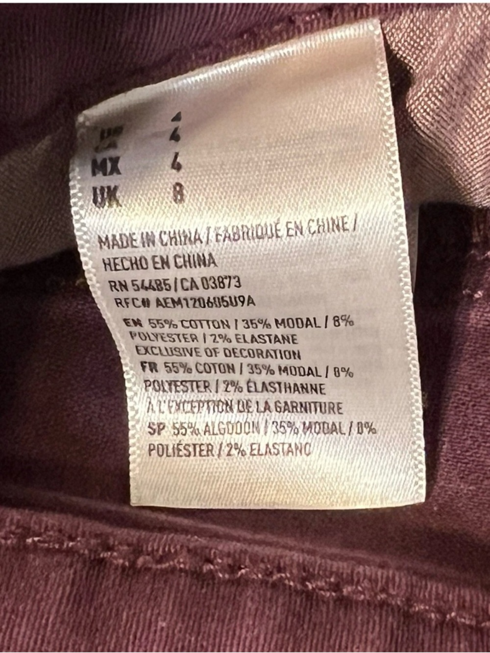 American Eagle Outfitters High-Rise Maroon Denim Shorts - Picture 6 of 6